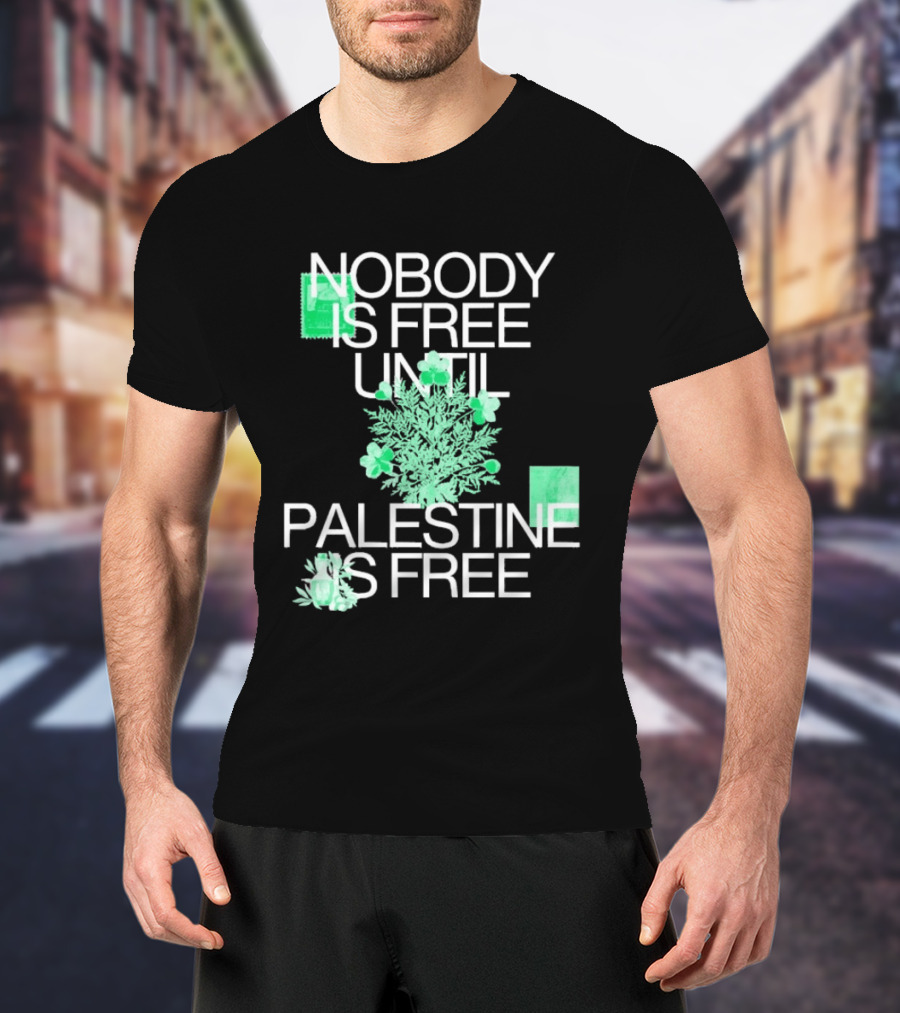 Nobody Is Free Until Palestine Is Free St. Patrick's Day Shamrock T-Shirt