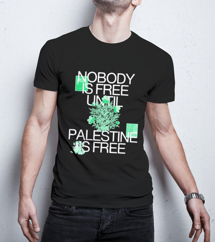 Nobody Is Free Until Palestine Is Free St. Patrick's Day Shamrock T-Shirt