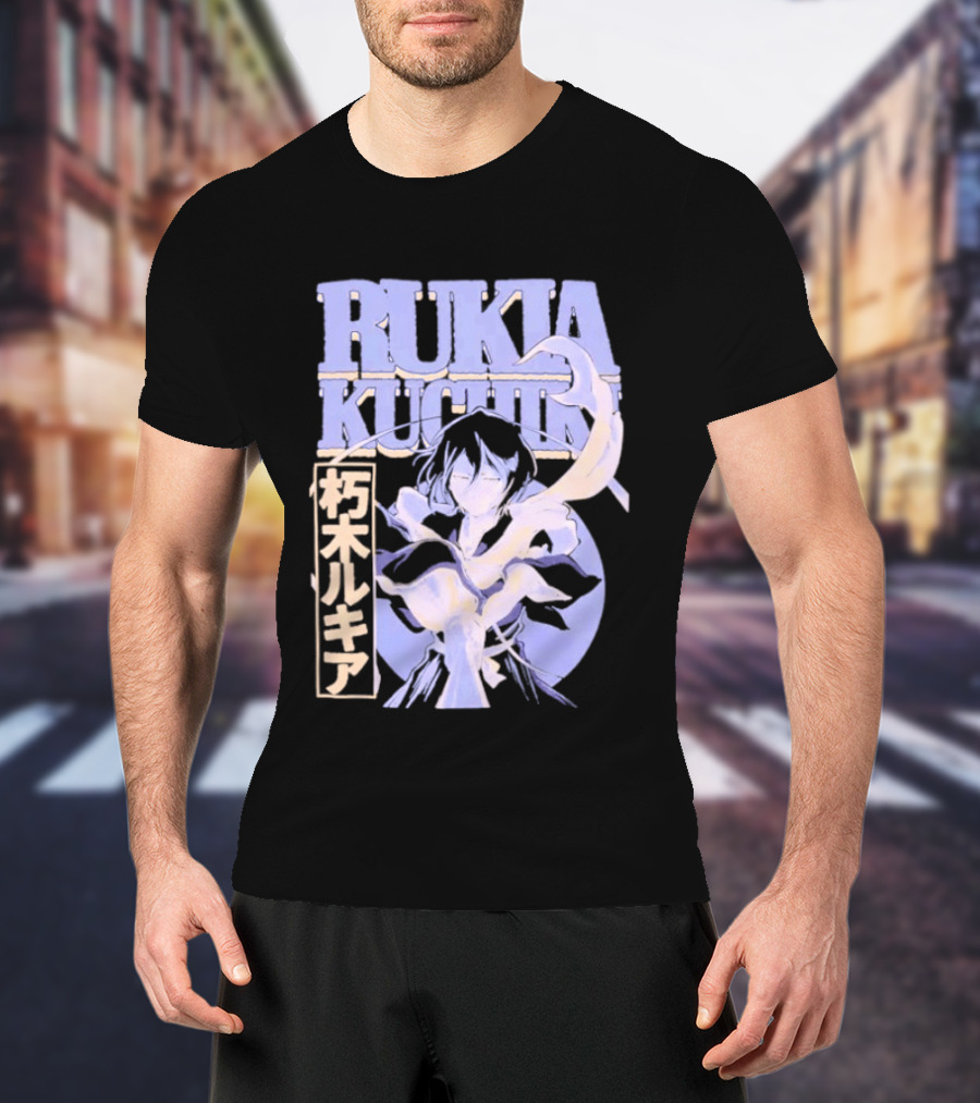 Bleach Rukia Kuchiki Anime Character Illustration Japanese T-Shirt