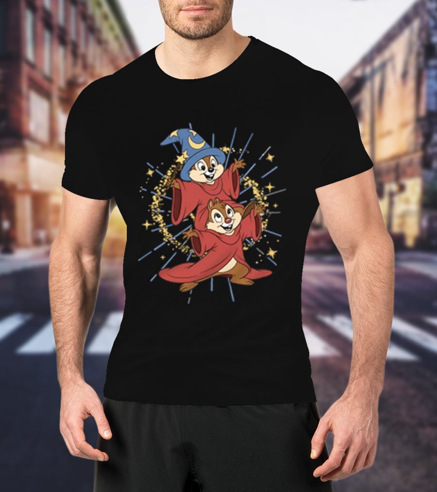 Chip And Dale Sorcerer Magic Disney T-Shirt