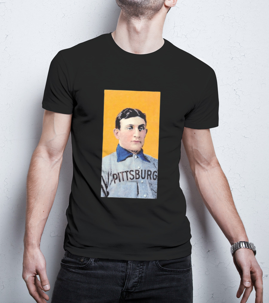 Pittsburgh Vintage Honus Wagner Baseball Player Card T-Shirt