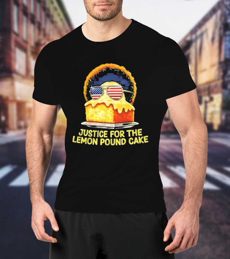 Justice For The Lemon Pound Cake Sunglasses USA Flag T-Shirt