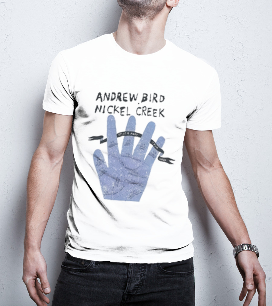 Andrew Bird Nickel Creek Blue Hand Visual T-Shirt
