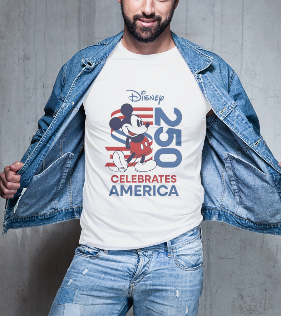 Disney Celebrates America Mickey Mouse 250 USA Patriotic Vibe T-Shirt