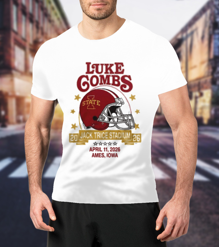 Luke Combs Iowa State Cyclones Football April 11 2023 Ames Iowa T-Shirt