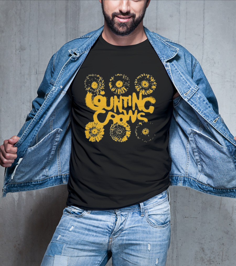 Counting Crows 90's Flower Power Aesthetic T-Shirt