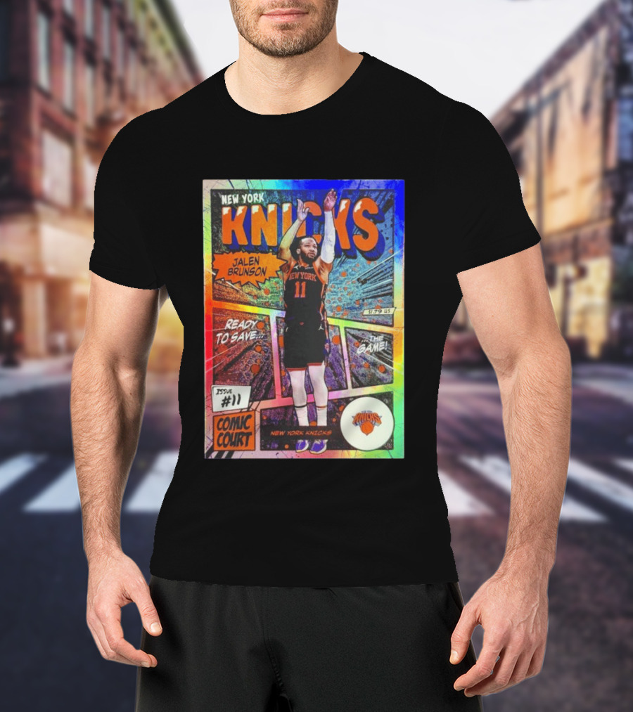 New York Knicks Jalen Brunson Comic Court Issue 11 T-Shirt