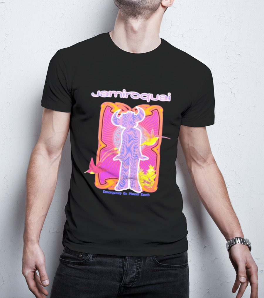 Jamiroquai Emergency On Planet Earth Psychedelic Vibrant Hummingbird T-Shirt