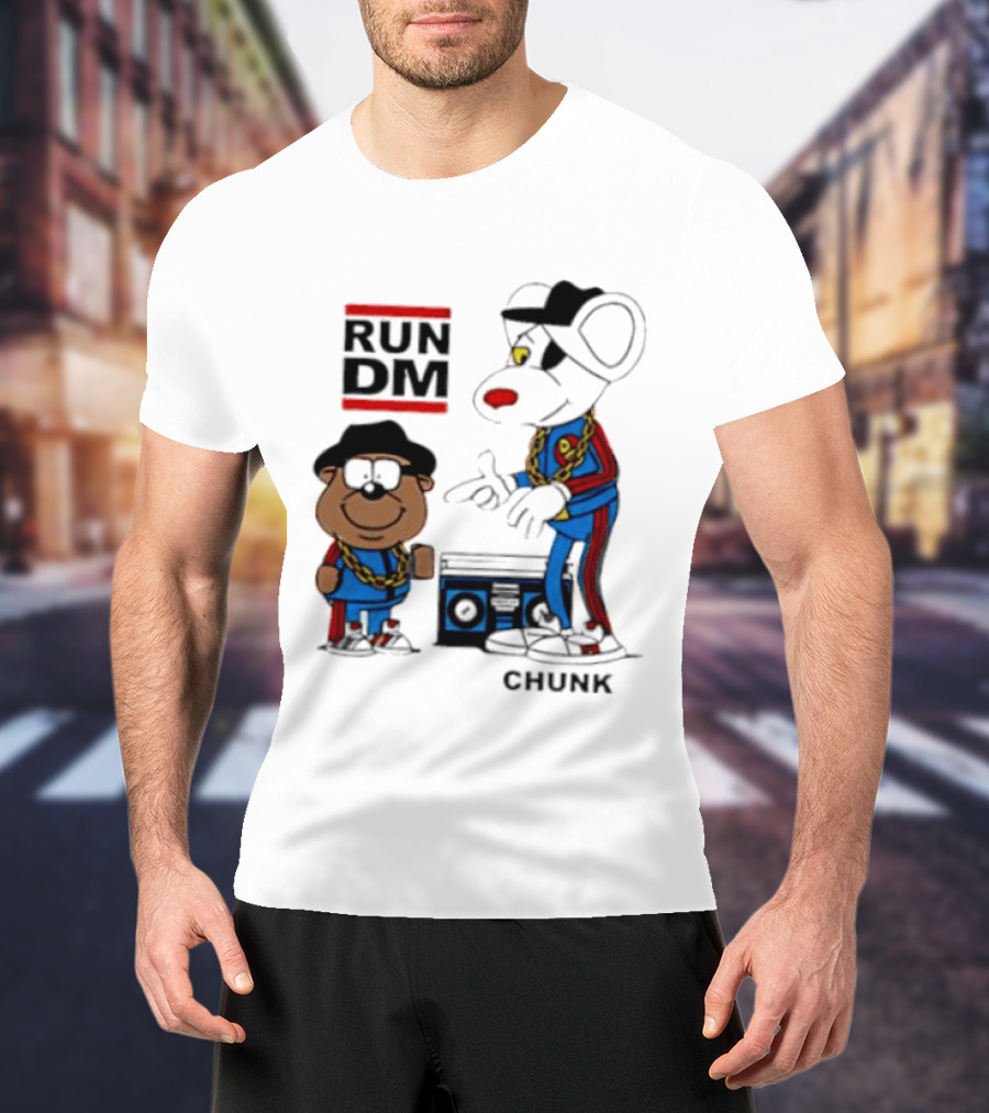 RUN DM Danger Mouse Penfold CHUNK With Boombox T-Shirt