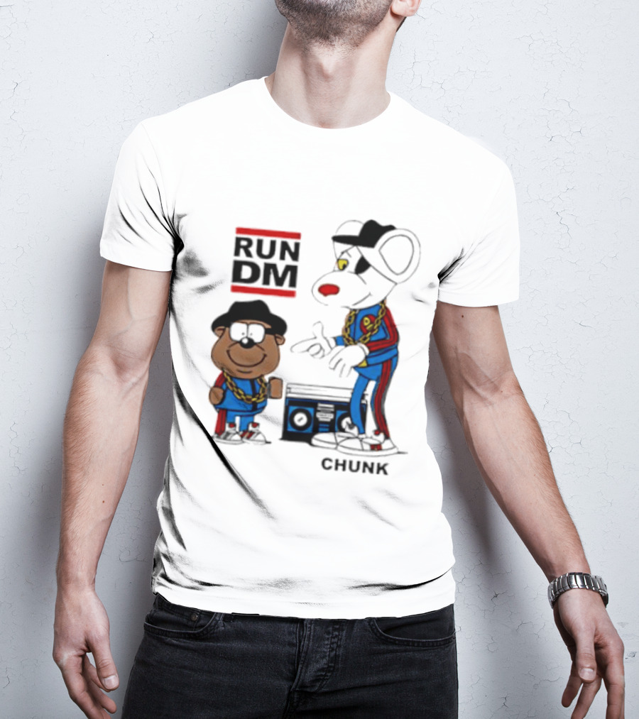 RUN DM Danger Mouse Penfold CHUNK With Boombox T-Shirt