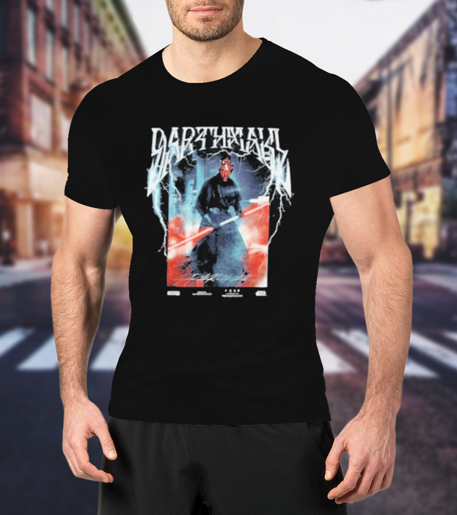 Darth Maul Wars Metal Sith Lord Lightsaber Power T-Shirt
