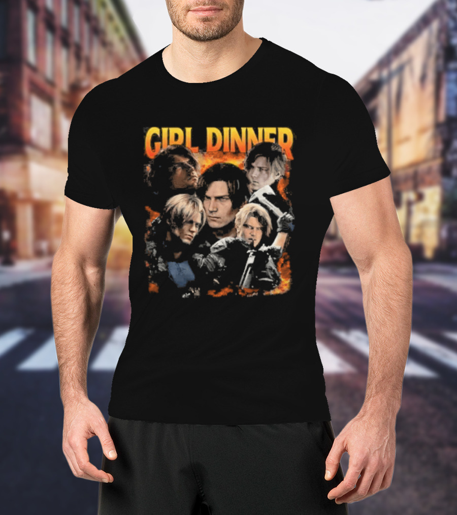 Leon Kennedy Girl Dinner Collage T-Shirt