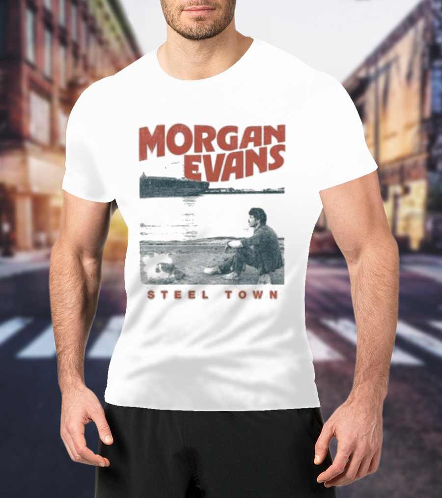 Morgan Evans Steel Town Sunset Silhouette Rowboat T-Shirt