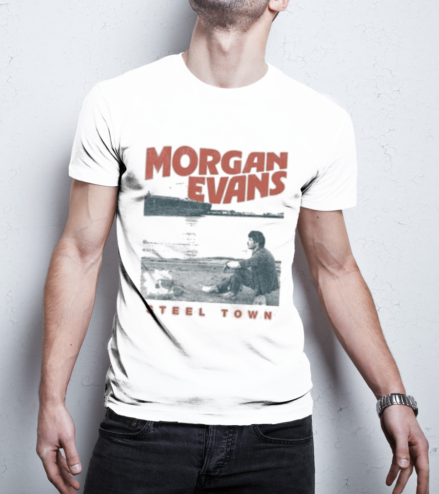 Morgan Evans Steel Town Sunset Silhouette Rowboat T-Shirt