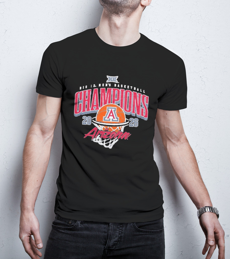 Arizona Big 12 Men's Basketball Champions 2026 T-Shirt
