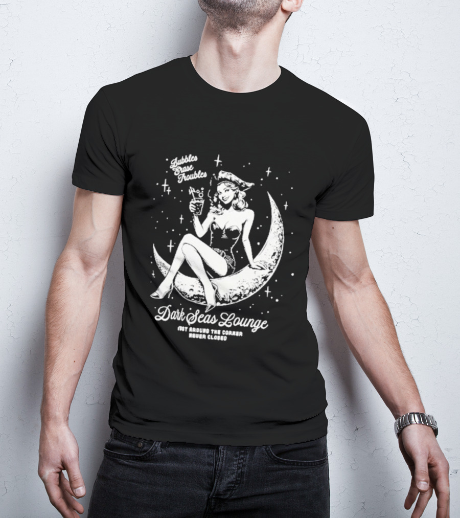 Dark Seas Lounge Hot Since The Summer Moon Maiden Cosmic Cocktails T-Shirt