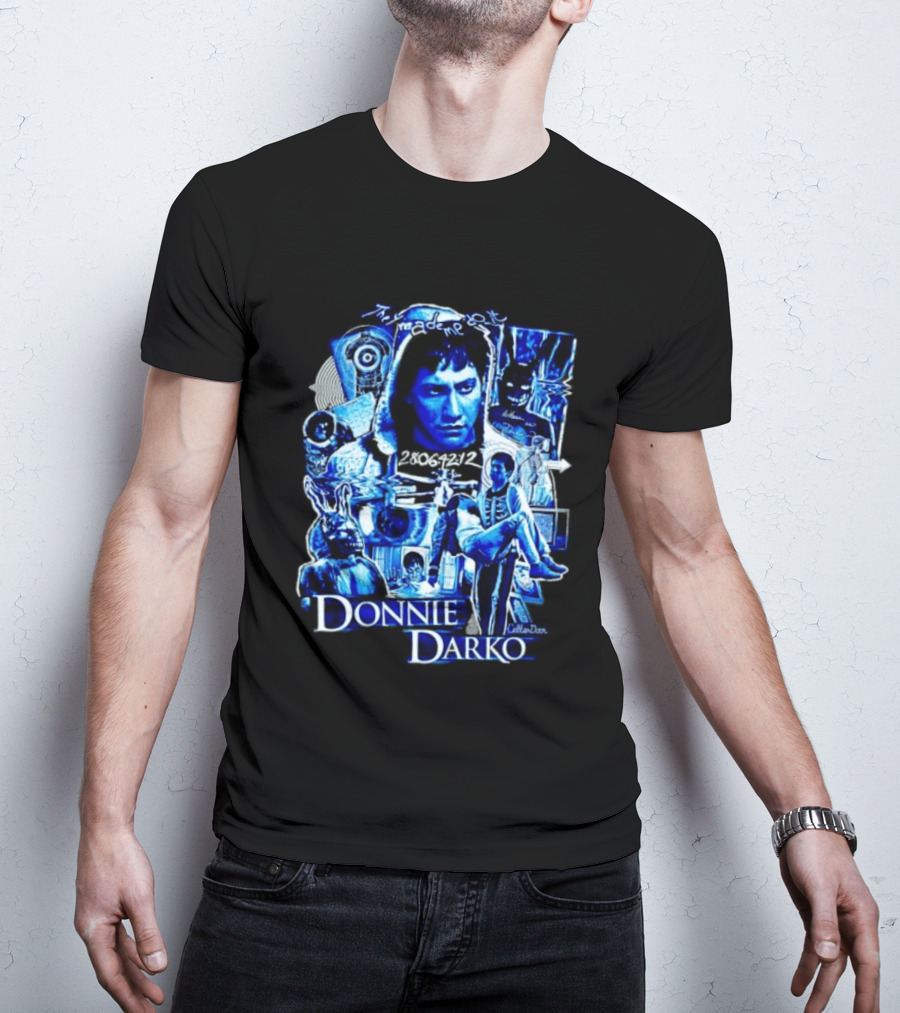 Donnie Darko Blue Collage With Art By Collin Doran T-Shirt