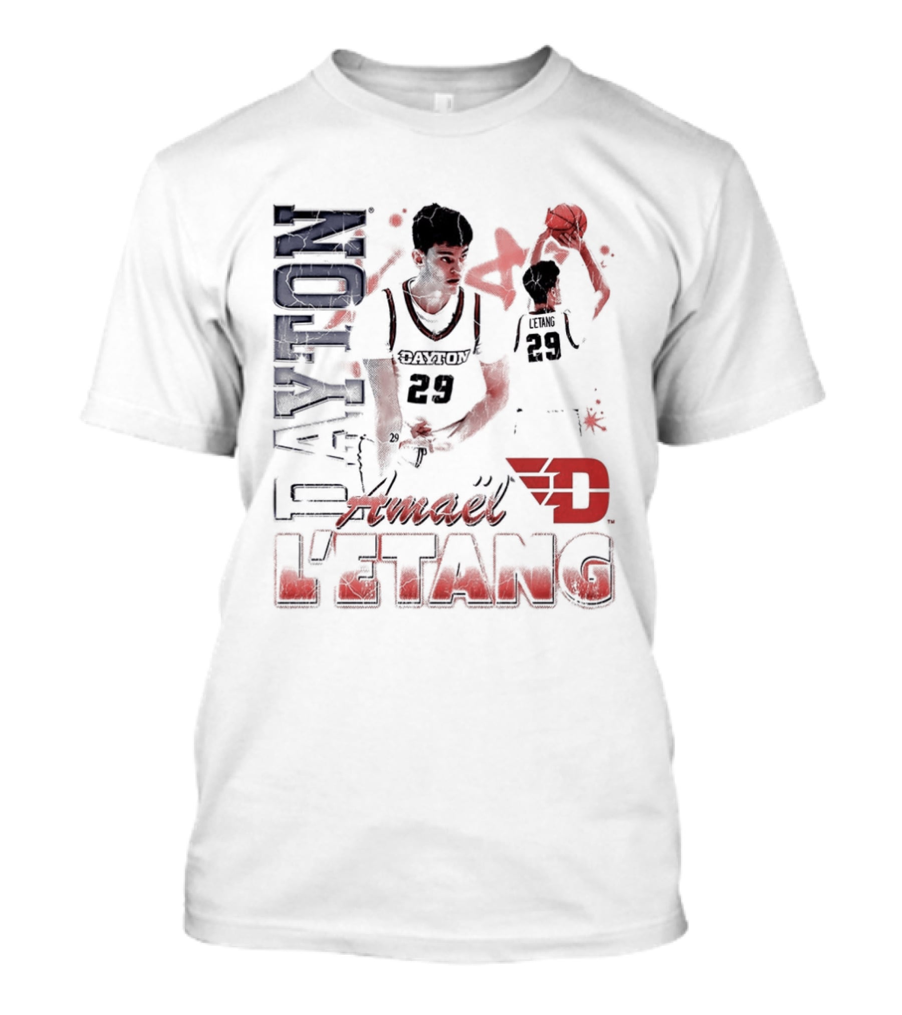 Dayton Flyers Amael L'Etang Basketball Player Number 29 T-Shirt