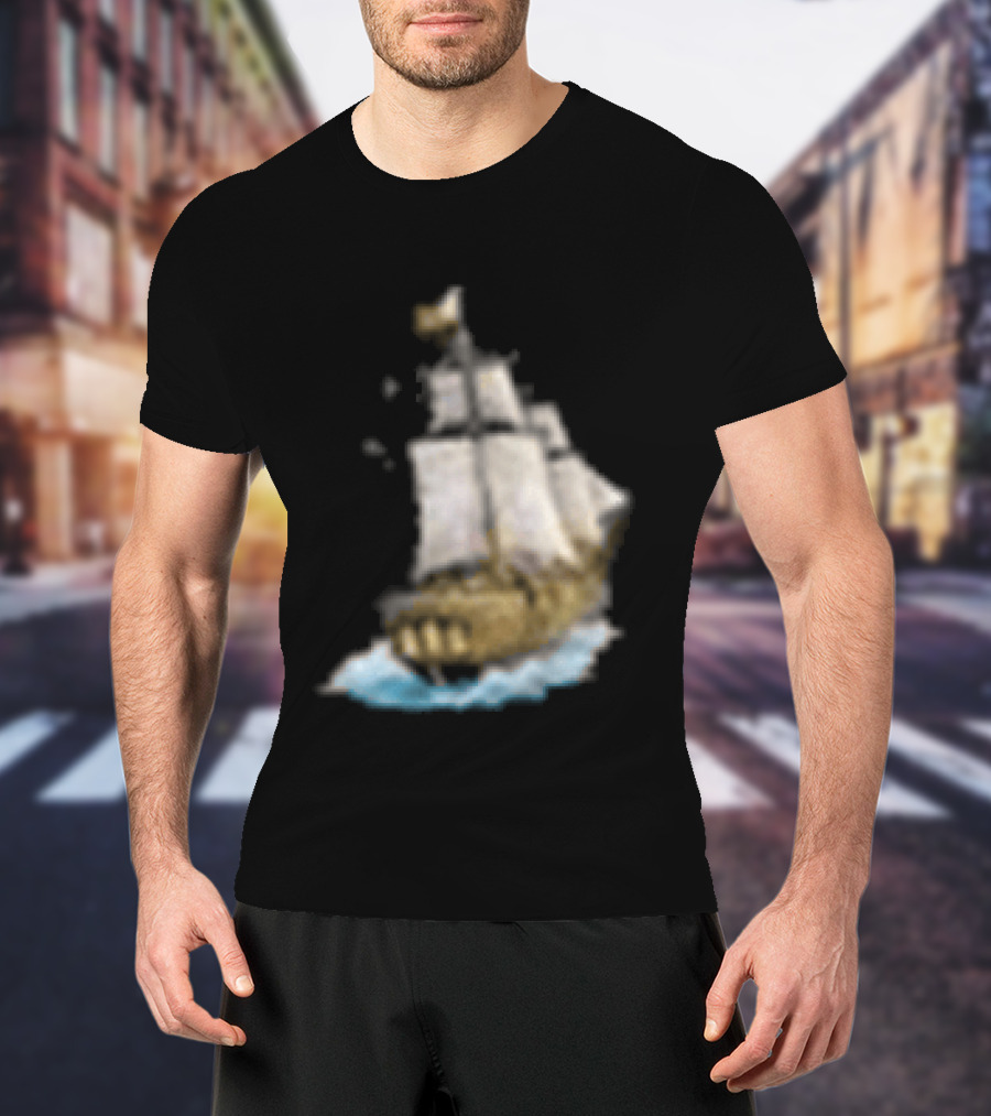 Johnny Blue Skies Dark Clouds Mutiny Midnight Ship Adventure T-Shirt
