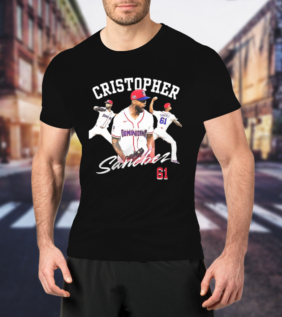 Cristopher Sánchez Dominicana Baseball Number 61 Phillies T-Shirt