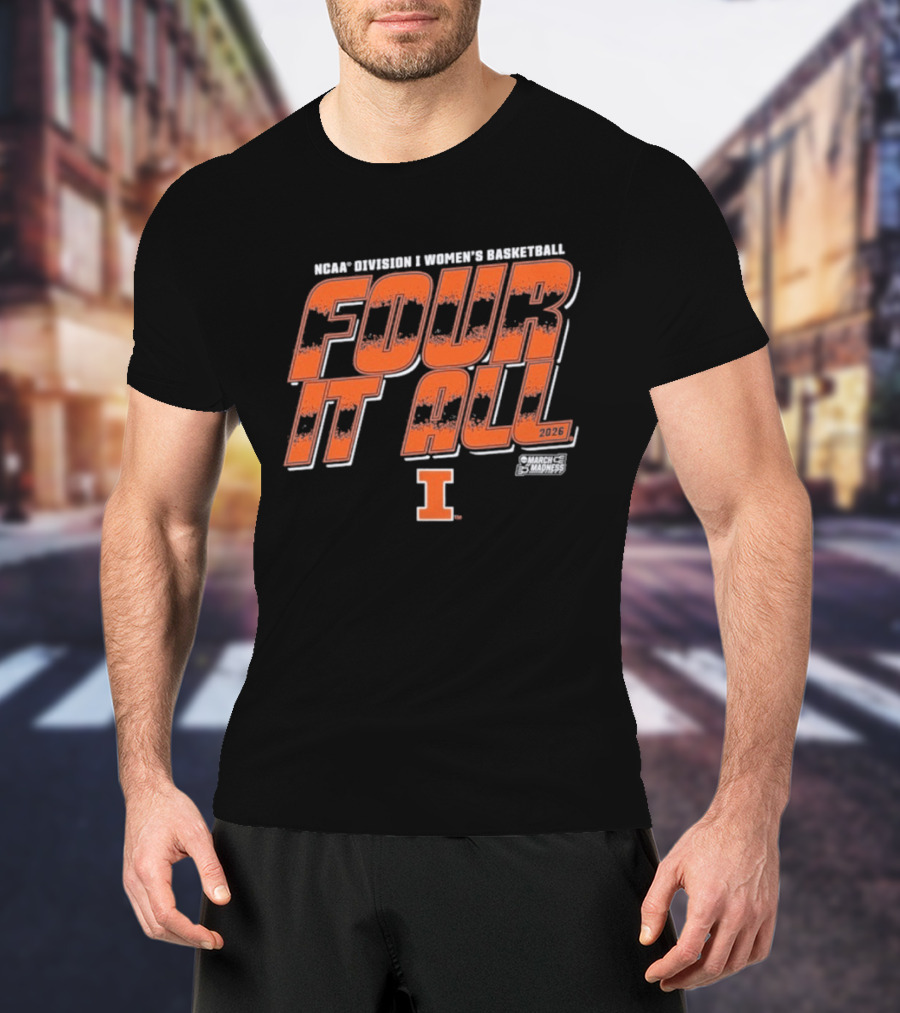 ILLINI Fighting Women's Basketball Four It All 2026 T-Shirt