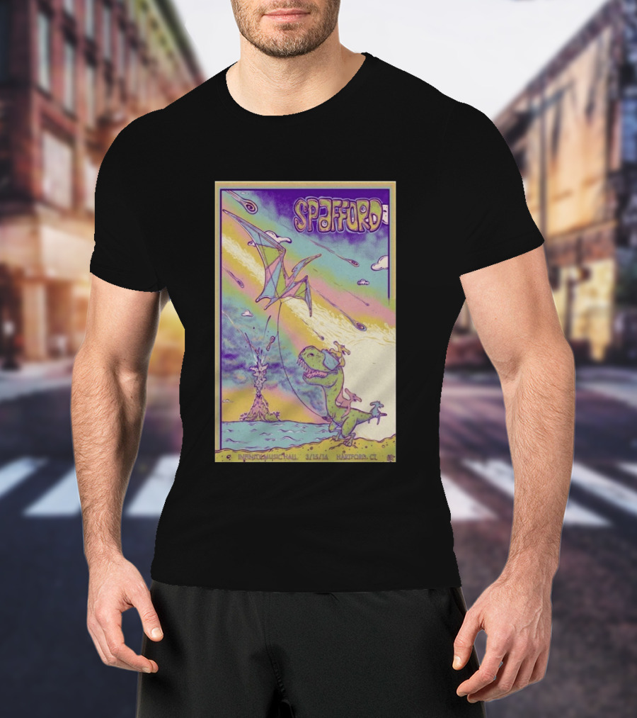 Spafford 3/15/14 Infinity Music Hall Hartford CT Dinosaur Kite T-Shirt