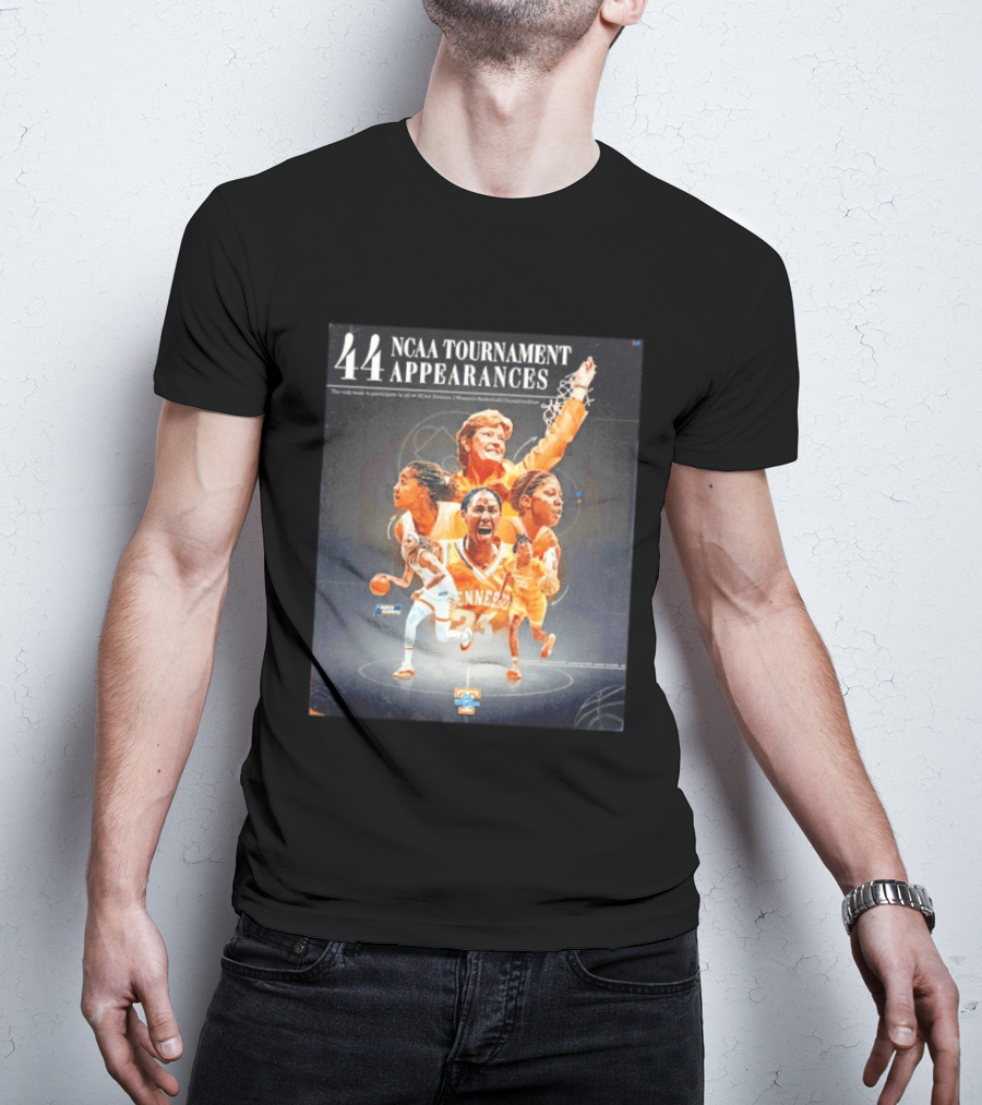 Tennessee Volunteers Women's Basketball 44 NCAA Tournament Appearances Legendary Participation T-Shirt