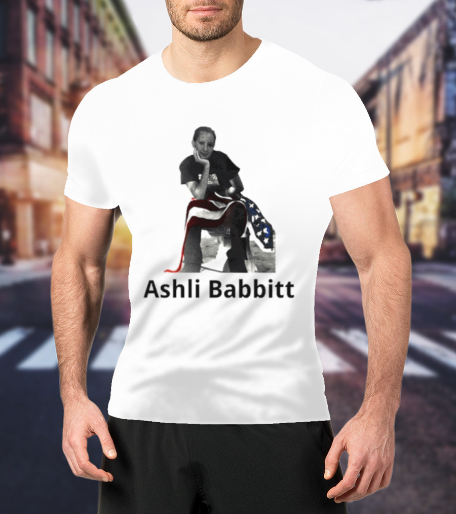 Ashli Babbitt USA Flag Hug T-Shirt