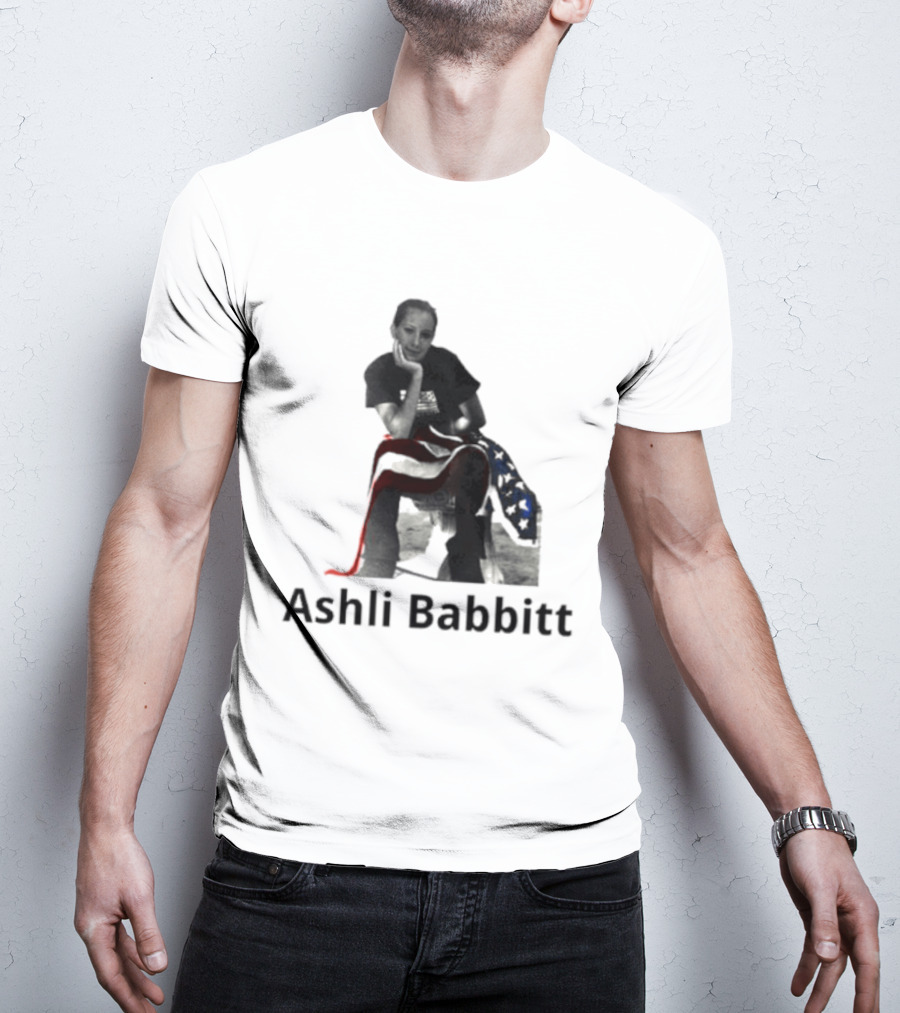 Ashli Babbitt USA Flag Hug T-Shirt