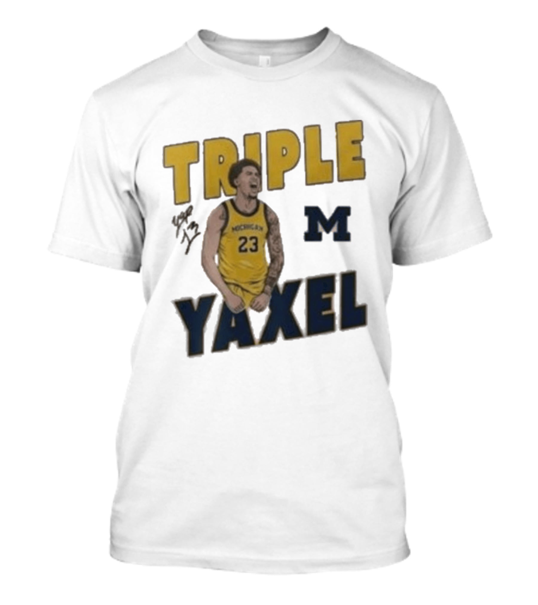 Michigan Triple M Yaxel 23 Basketball Jersey T-Shirt