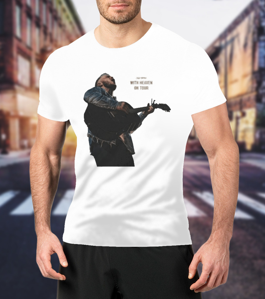 Zach Bryan Heaven On Top Photo Tour Denim Acoustic Performance T-Shirt