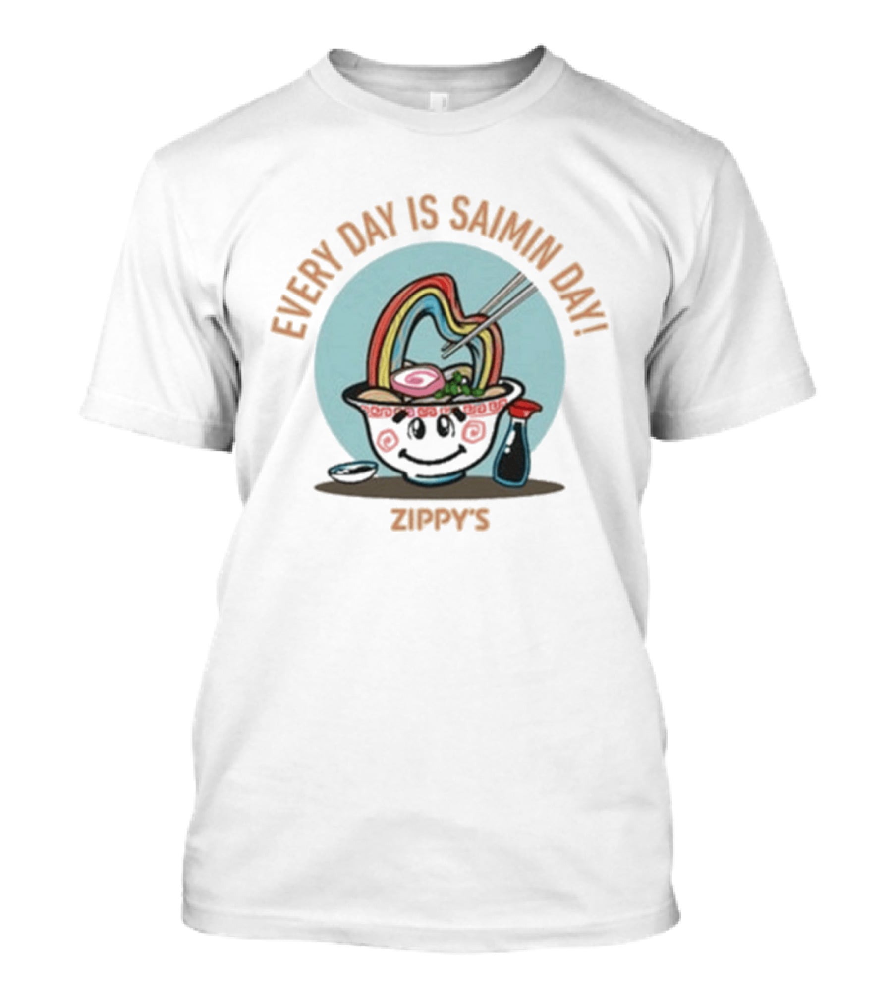 Every Day Is Saimin Day Zippy's Rainbow Bowl T-Shirt
