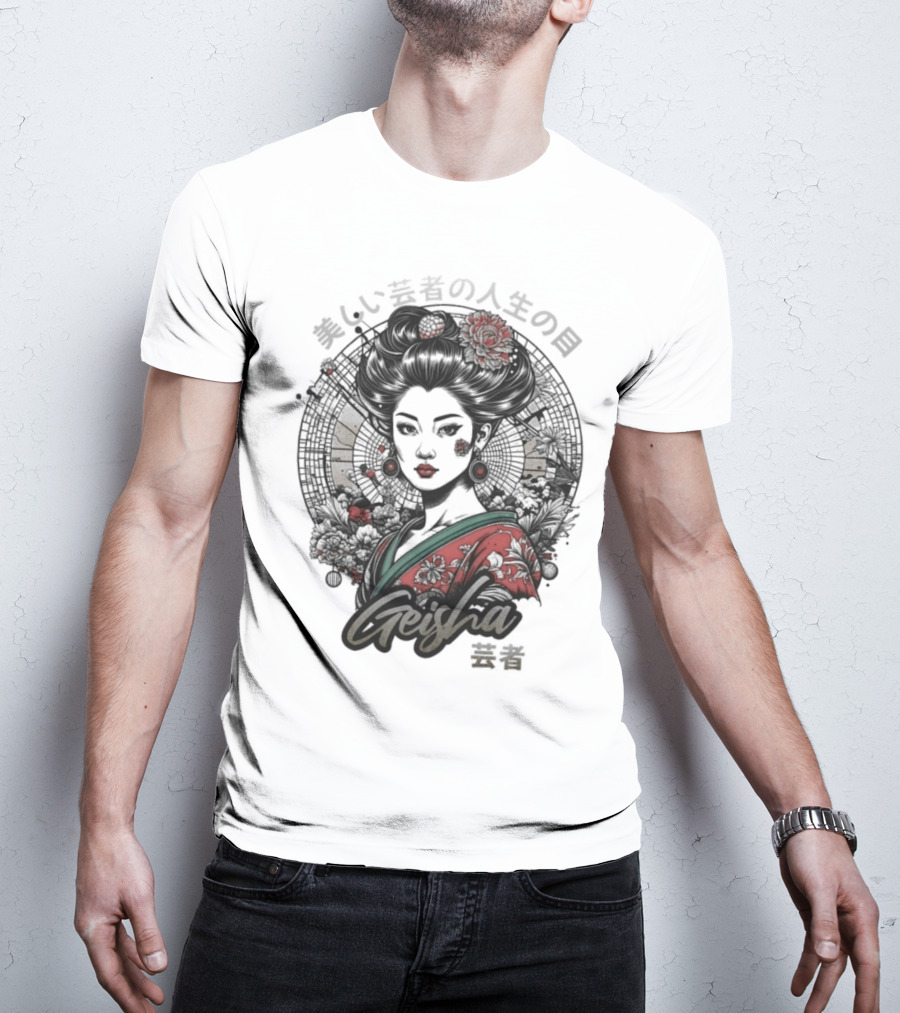 Urban Palm Trees Y2k Geisha Girl Tokyo Streets Fashion T-Shirt