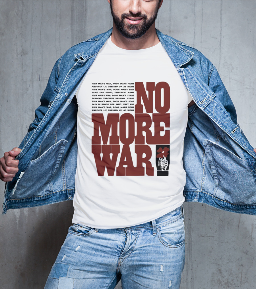 No More War Wear The Peace Flower Grenade T-Shirt