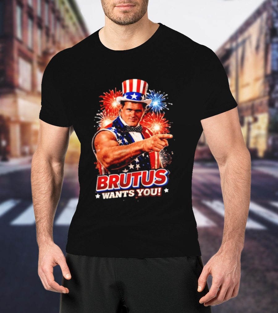 Brutus Wants You Uncle Sam Style Fireworks T-Shirt