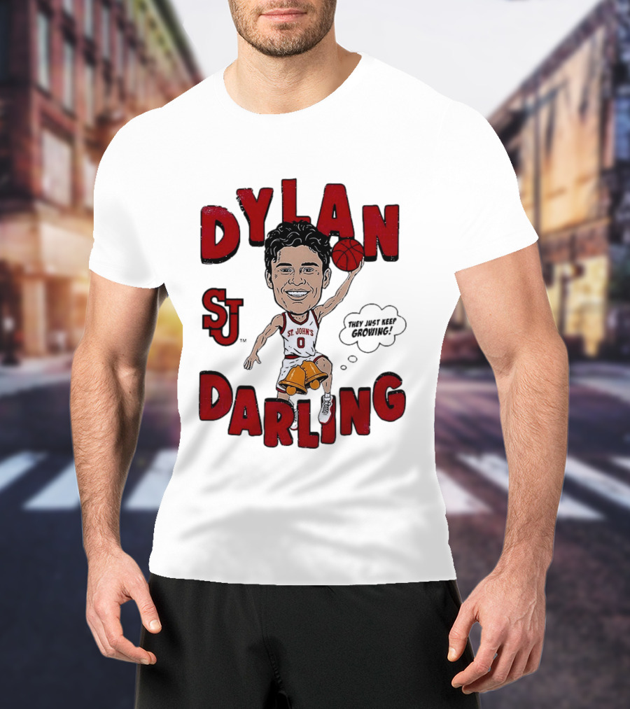 Dylan Darling St. John's Red Storm Caricature Comic T-Shirt