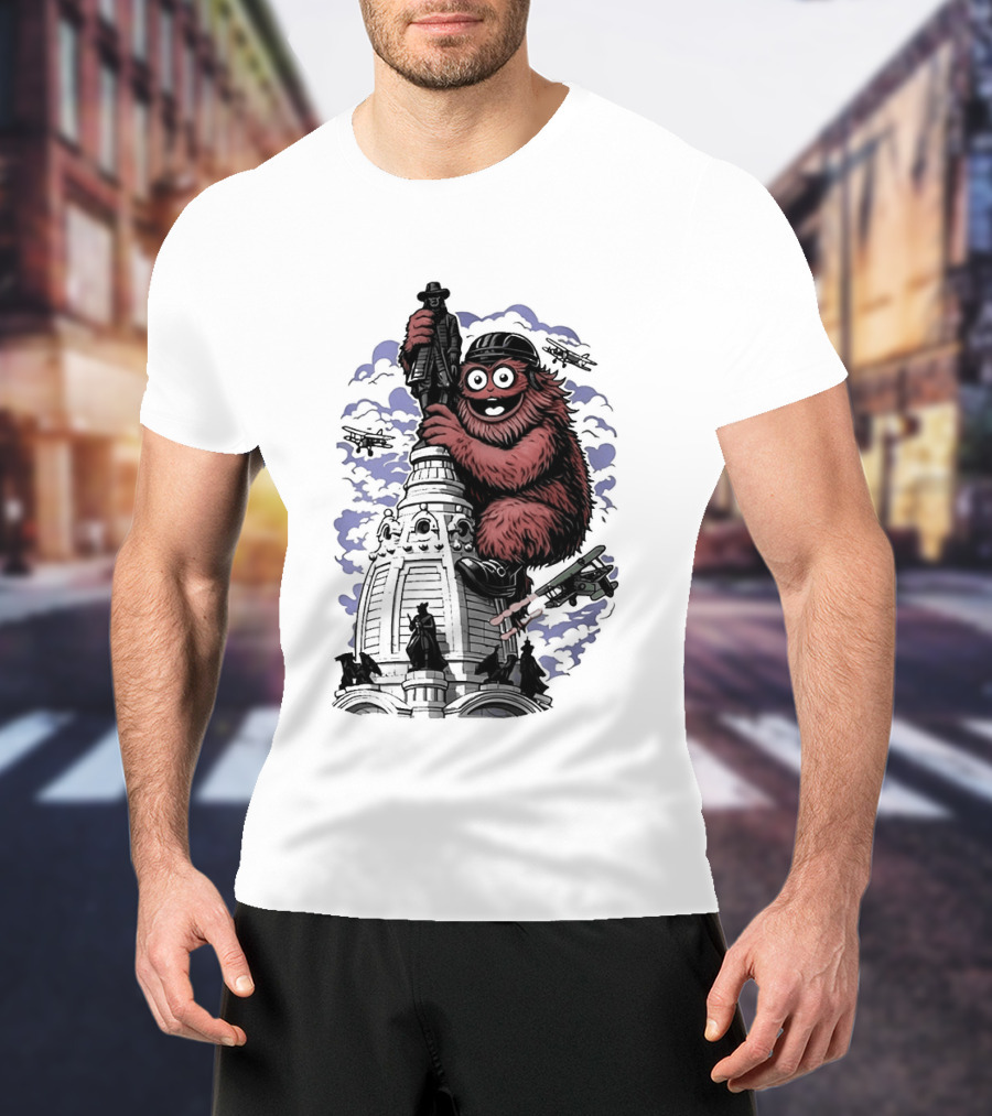 Gritty Kong Embrace Philadelphia City Hall T-Shirt