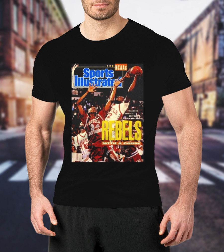 Sports Illustrated NCAA Rebels With A Cause April 1990 Final Four Loyola Marymount T-Shirt