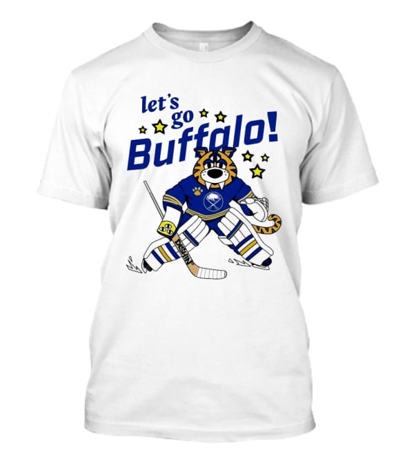 Let's Go Buffalo Sabres Just Dishin' Sabretooth Goalie T-Shirt