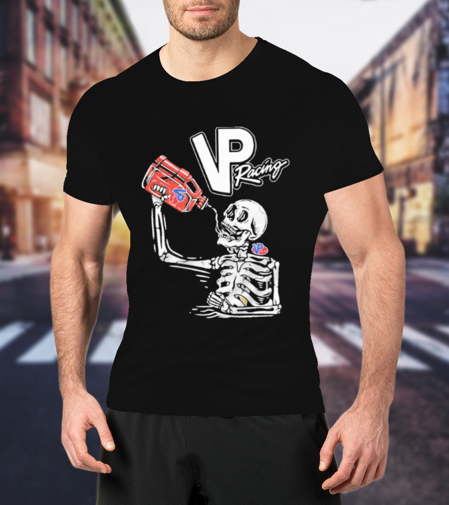 2026 VP Racing Skeleton Gas Can Drinking T-Shirt
