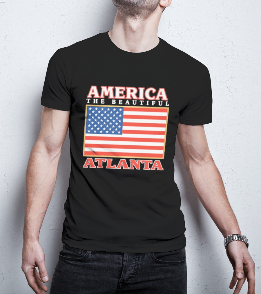 America The Beautiful Atlanta American Flag T-Shirt