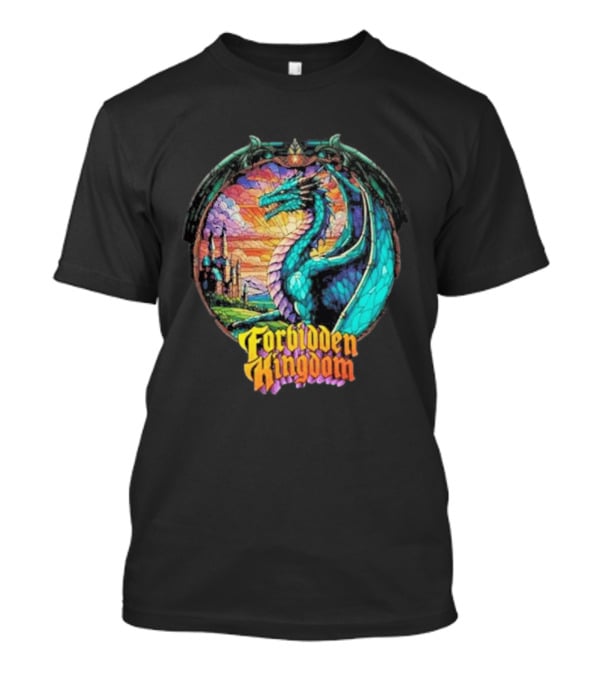 Forbidden Kingdom 2026 Divine Dragon Stained Glass Castle Fantasy T-Shirt