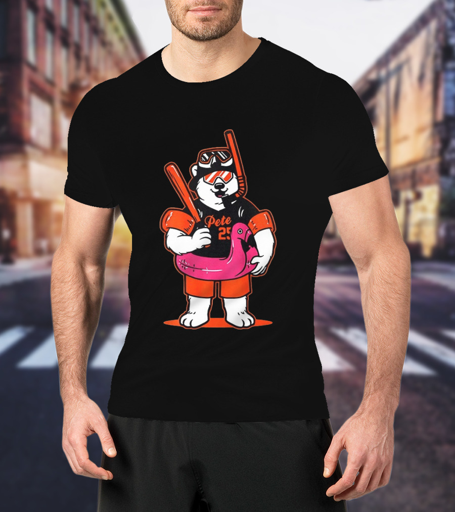 Pete Alonso Polar Bear Baseball Scuba Flamingo Baltimore Orioles T-Shirt