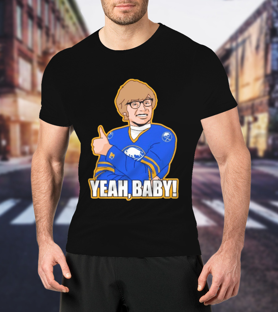 Yeah Baby Austin Powers Buffalo Sabres Hockey T-Shirt