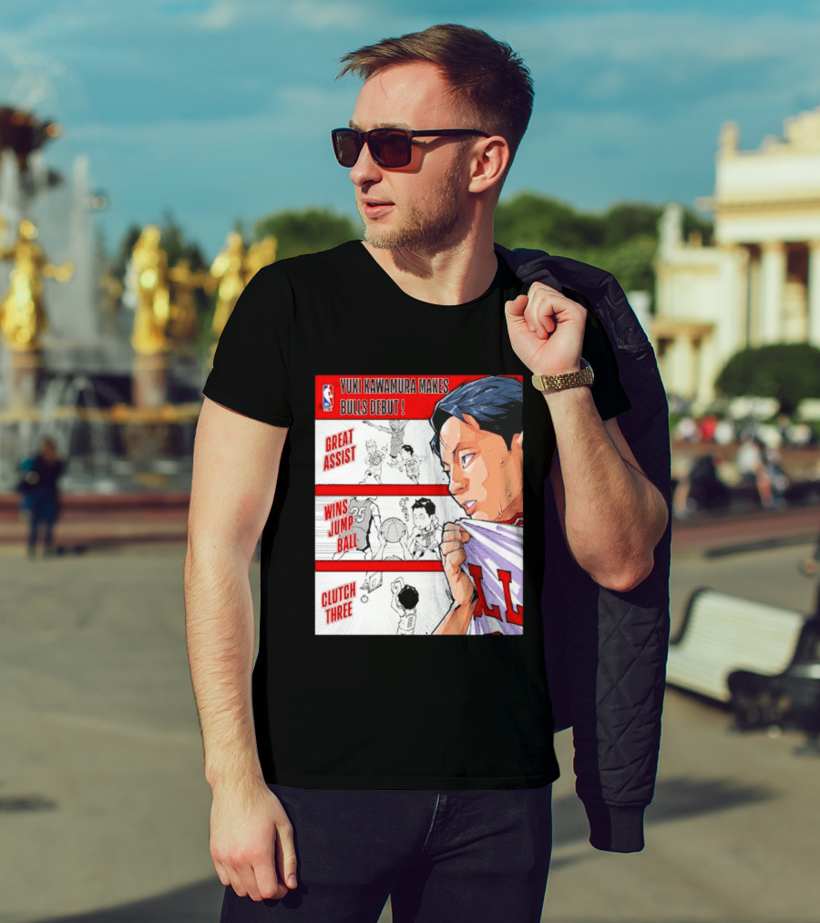 Yuki Kawamura Makes Bulls Debut Great Assist Jump Ball Clutch Three T-Shirt