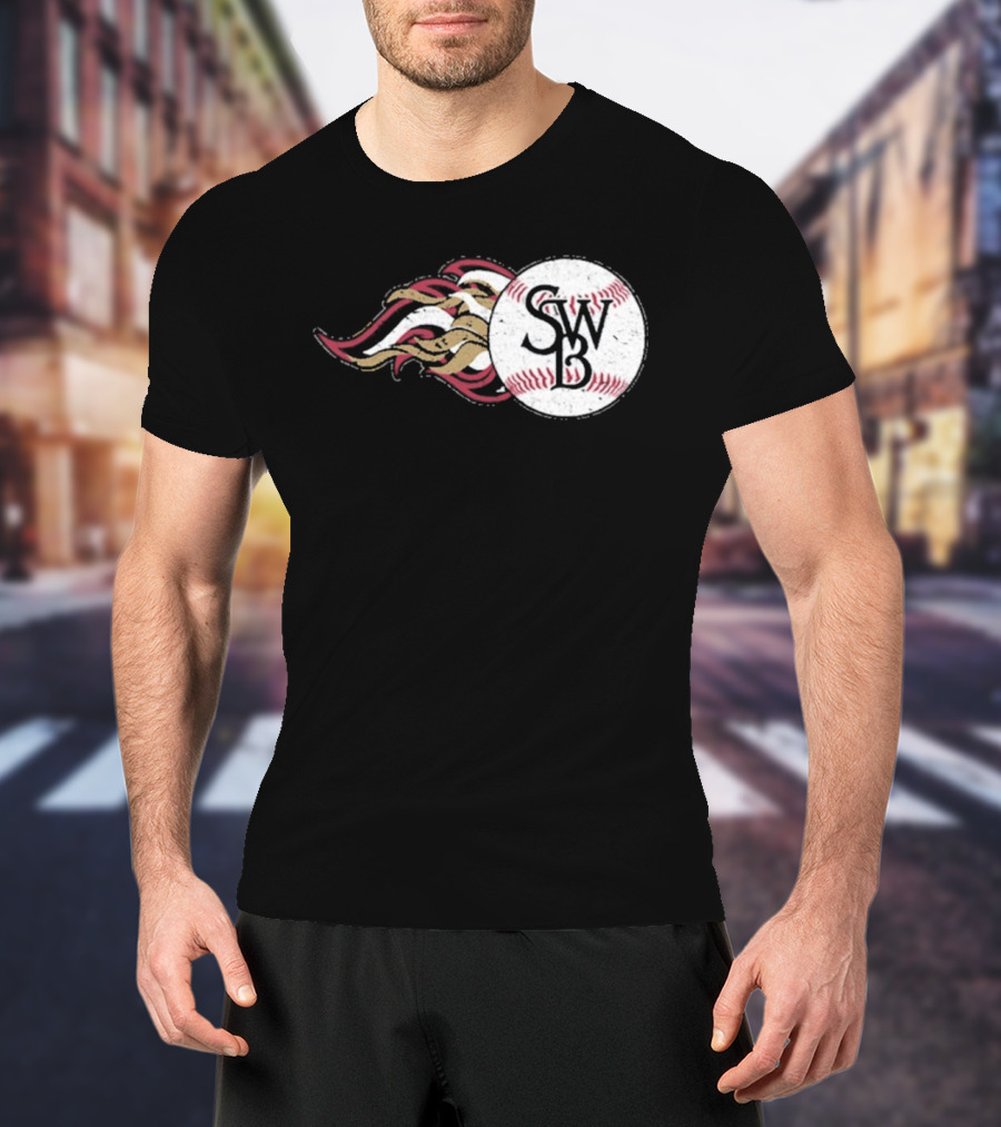 Scranton Wilkes Barre RailRiders SWB Baseball Fireball T-Shirt