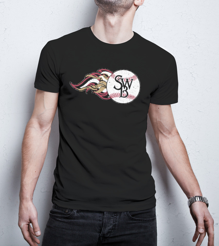 Scranton Wilkes Barre RailRiders SWB Baseball Fireball T-Shirt