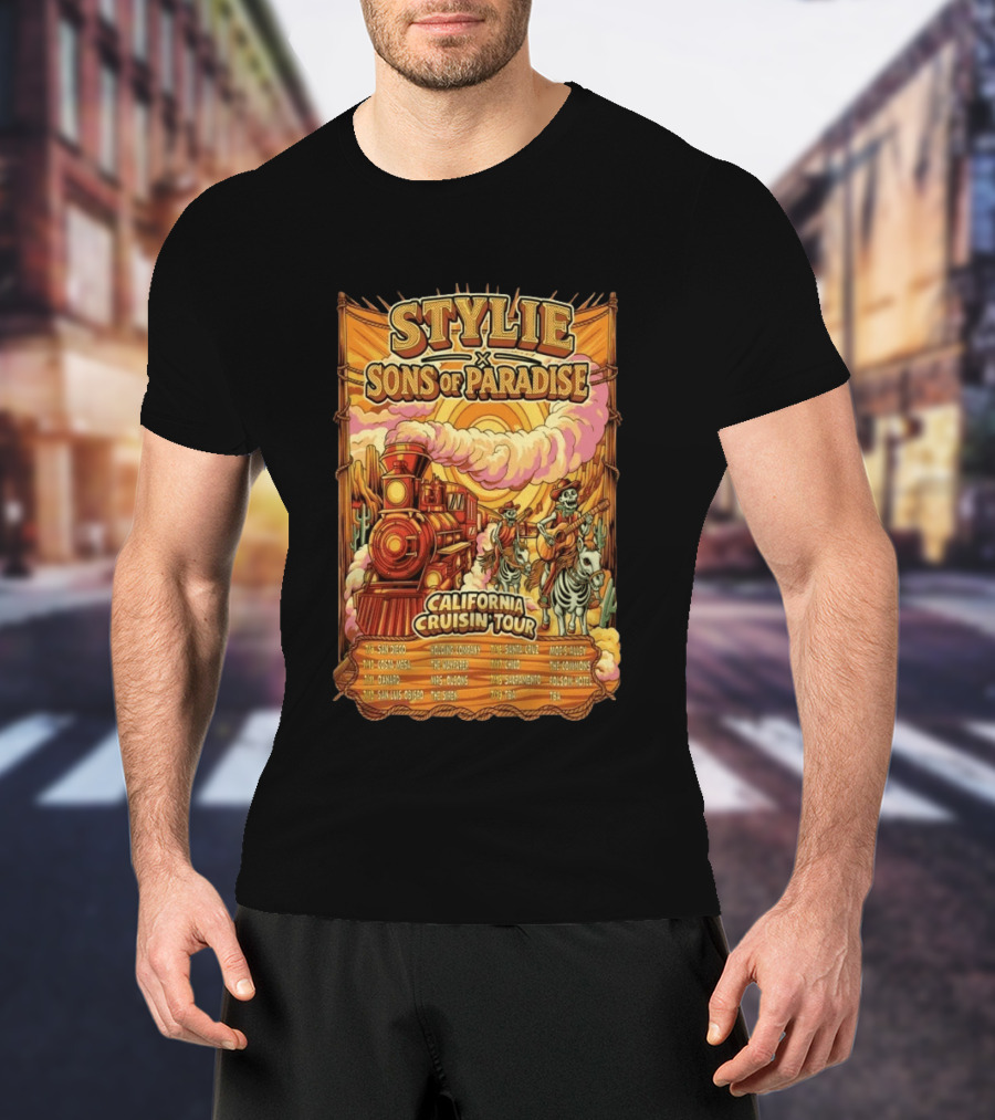 Stylie And Sons Of Paradise California Cruisin 2026 Tour T-Shirt