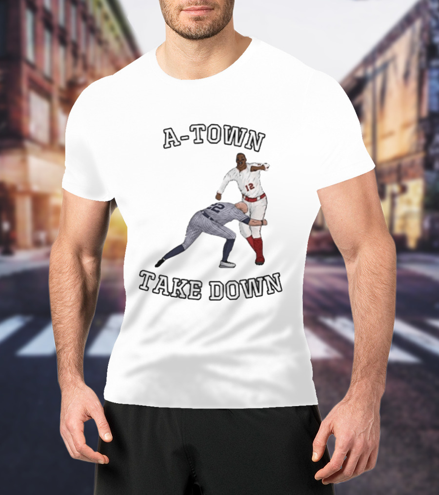 A Town Take Down Braves Baseball Action Scene T-Shirt