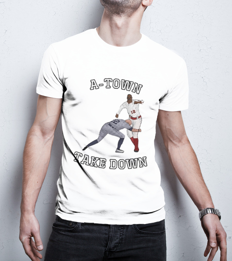 A Town Take Down Braves Baseball Action Scene T-Shirt